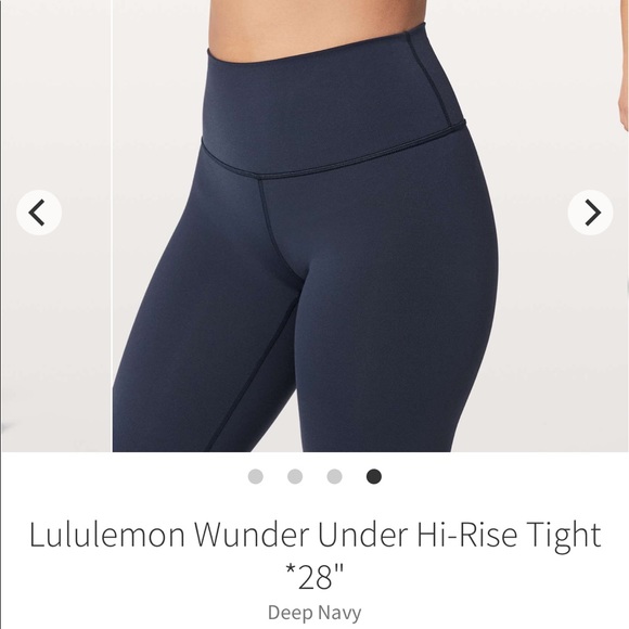 GUC Lululemon Wunder Under Hi-Rise Pants 28” Navy - Picture 11 of 13